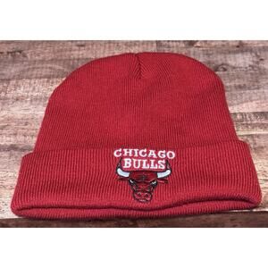 Chicago Bulls Hat Mens Red Beanie Winter Cap One Size NBA Basketball